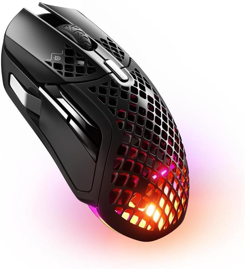 SteelSeries Aerox 5 Wireless - Black | Holey RGB Gaming Mouse