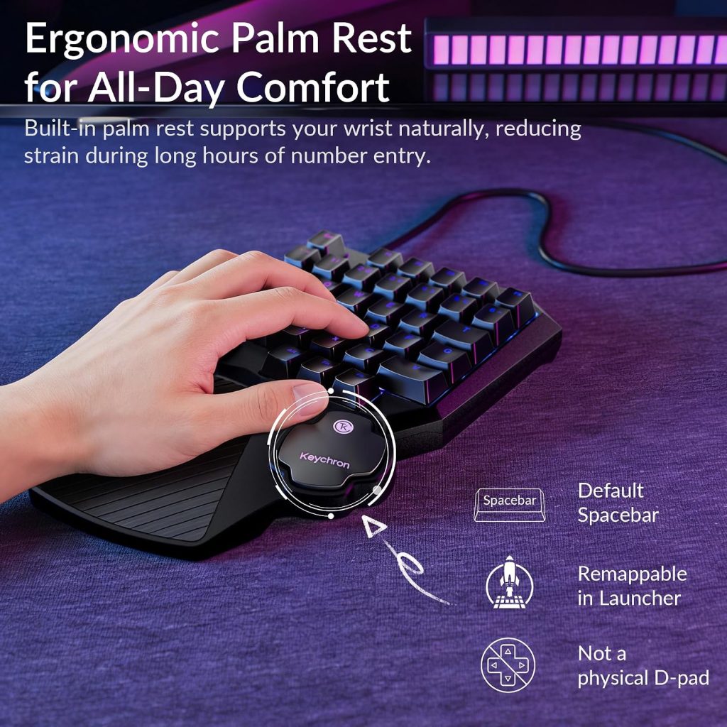 Keychron C0 HE 8K Wired One-Handed Gaming Keypad