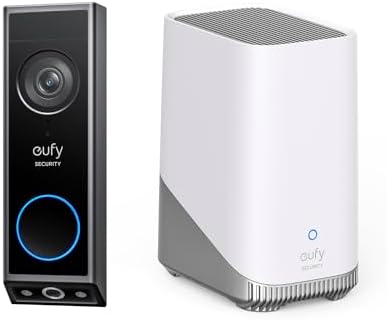 eufy Security Video Doorbell E340 (with HomeBase 3), 2K Full HD Dual Cameras&Head-to-Toe View