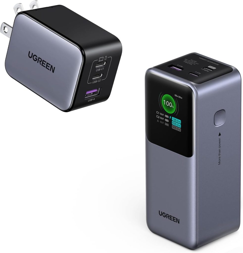 UGREEN Nexode Power Bank 20000mAh 130W Bundle with 65W USB C Charger Nexode X Series