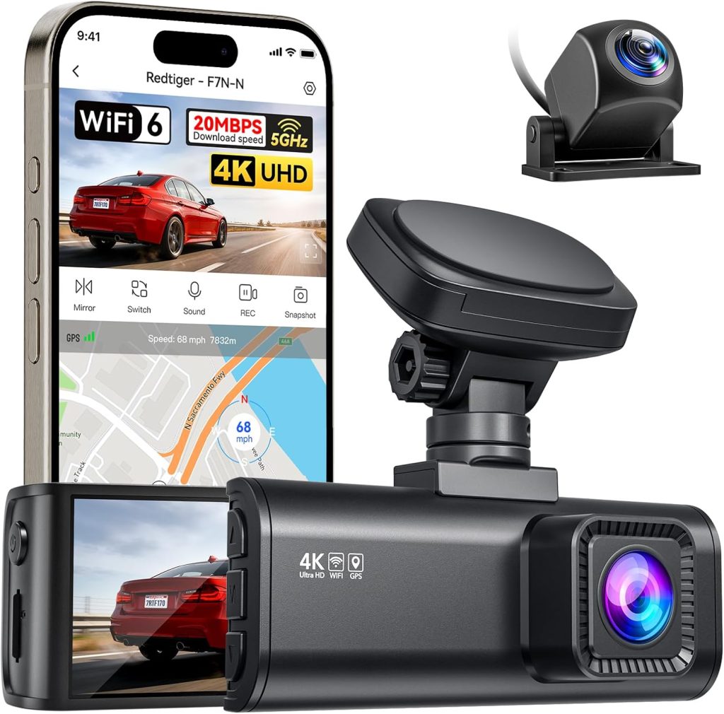 REDTIGER F7N 4K Dash Cam Front and Rear