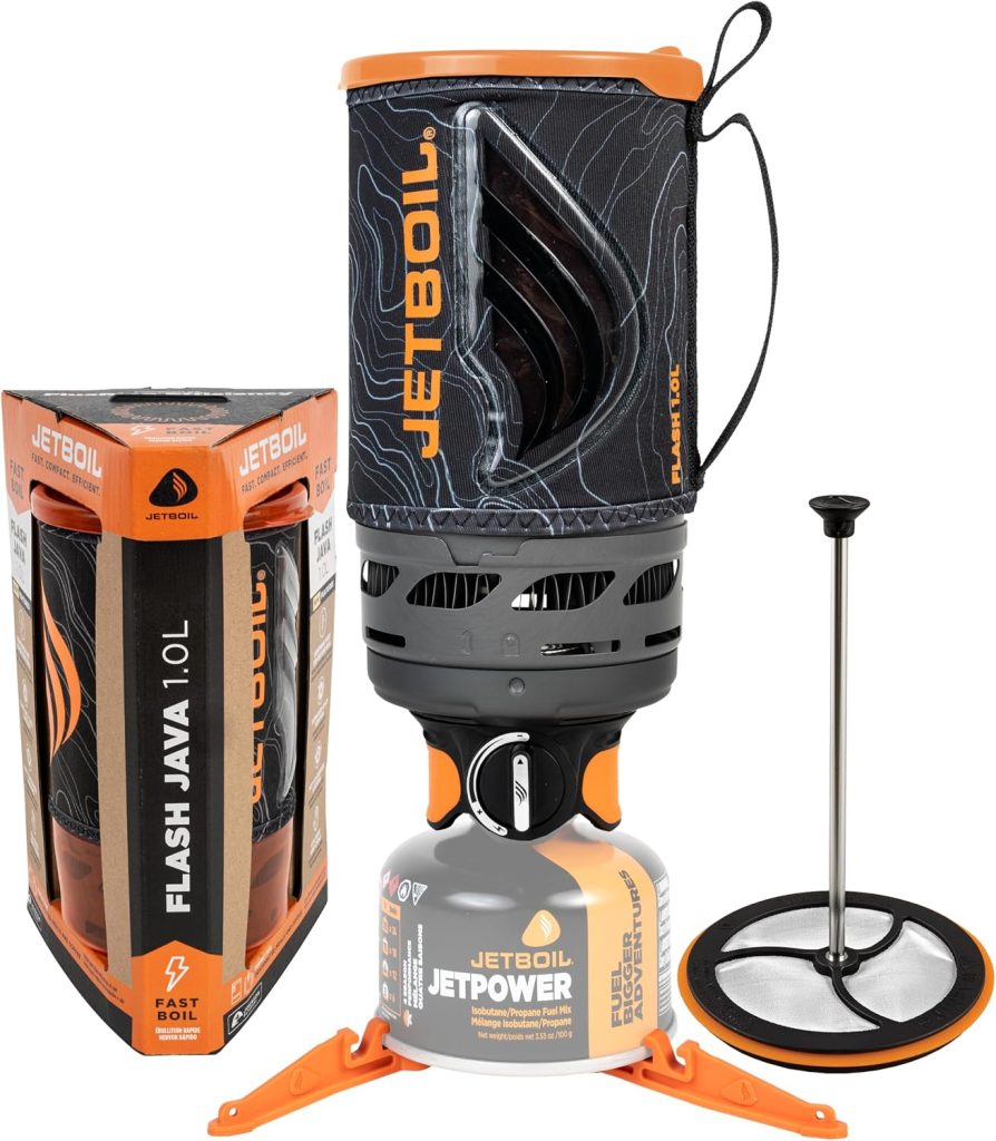 Jetboil Flash Java 1.0L Backpacking Stove & French Coffee Press, Topo